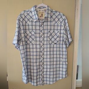 Men's Coastal Pearl Button Western Shirt Size XL